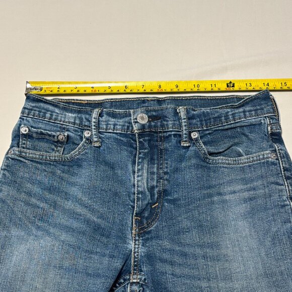 Levi’s 513 Men's Slim Straight Jeans W29 L32 Medium Wash Distressed Look Denim - Picture 12 of 14